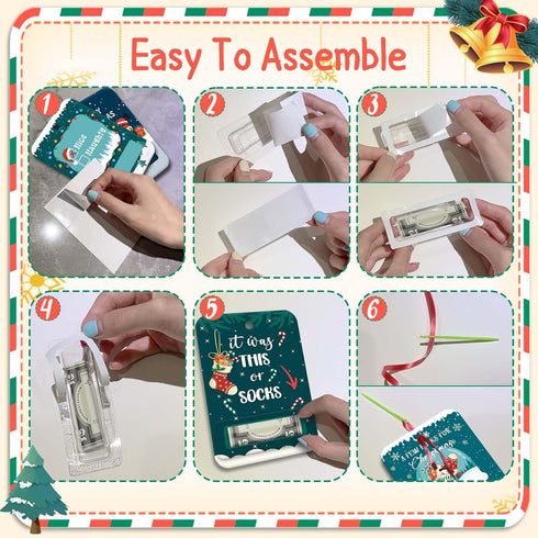 Set 8 4 6 SuperShunhu of Christmas Money Cards, Christmas Money Holders Gifts for Friends Family Member, Christmas