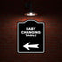 8.5 10 inches BABY CHANGING TABLE Black Sign Arrow Left Aluminum Composite Sign x
