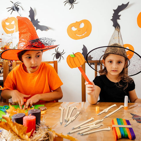 Halloween Bone Shape Ballpoint Pens, Black Ink 1.0 mm Finger Pen, Creative Novelty Pens for School Office (120 Pcs)