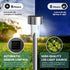 12 Pack, GIGALUMI Solar Lights Outdoor Waterproof, Stainless Steel LED Solar Garden Lights for Patio, Lawn, Yard