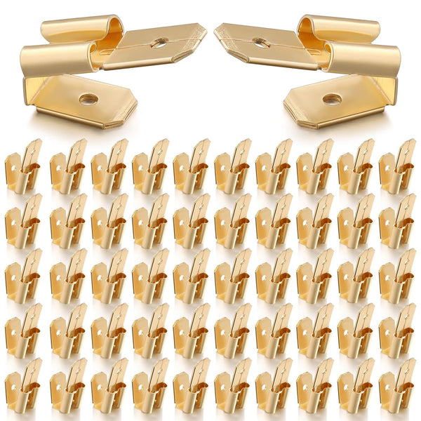 50 Pcs Piggyback Spade Connectors, 3 Way Adapter Dual Male to Single Female Quick Disconnect Connectors