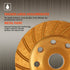 KSEIBI 644052 Super Turbo Diamond Cup Wheel, 4-1/2 Inch (115 mm)