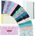 Lpraer 15 Pack Cash Envelope for Budgeting, Money Envelope with Budget Sheet Sticker Box for Saving (Marble)