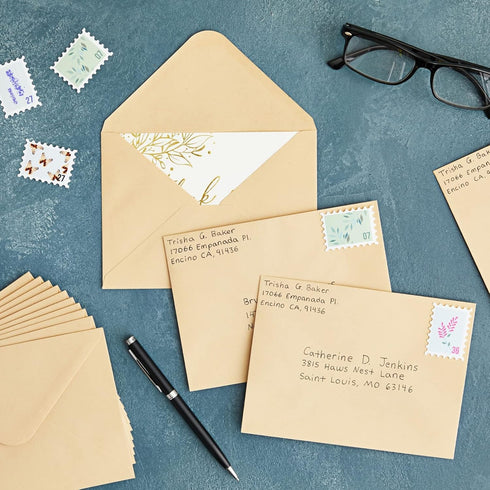 Juvale 100 Pack 4x6 Envelopes for Invitations, V-Flap Kraft Paper Envelopes for Wedding RSVP, Birthday, Graduation, Baby Shower (A6, Light Brown) by Juvale