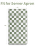 Cute Server Book for Waitress with Zipper & Magnetic Pockets Retro Checkerboard Guest Check Holder Organizer