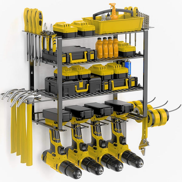Heavy Duty Drill Holder & Power Tool Organizer Wall Mount, Metal Cordless