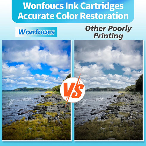 Wonfoucs 4-Pack Compatible Ink Cartridge for Canon Selphy KP-108IN, Color Ink Cassette for Selphy Printers