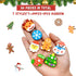 ZAKVOOR 50 Pcs Large Christmas Pencil Erasers Bulk for Classroom, Party Favor, Gift Filling