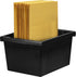 Storex 4 Gallon Storage Bin, Plastic Classroom Organizer for Books and Supplies, Black, 6-Pack (61466C06C)