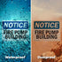 (2 Pack) Fire Pump Building OSHA Notice Sign, 14 Inch X 10 Inch Plastic, Weather Resistant for Workplace