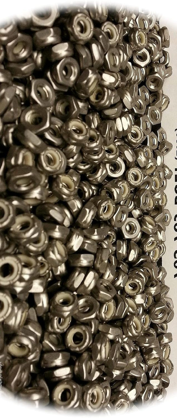 NewPrMScrews (Qty 50pcs) 1/4-20 Nylon Insert Lock/Stop Nut NTE Thin Jam 18-8 Stainless