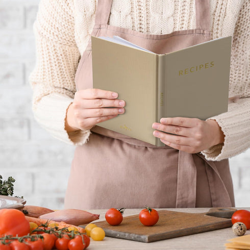 ZICOTO Aesthetic Blank Recipe Book with Waterproof Cover, Perfect Notebook to Organize Your Recipes