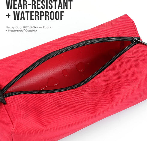 YOOFAN Small Tool Bags, Heavy Duty 1680D Waterproof Fabric Tool Pouch, 5-Packs in Black/Red/Blue/Green/Yellow