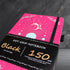 BUKE Dotted Journal - A5 Size PU Leather Hardcover Sketch Notebook, 160 Pages, 150gsm Black Paper, 5*5mm Dot Grid (Rose