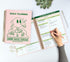 To Do List Planner Notebook - Cute Pink Green Retro A4 8.5x11 Large Hardcover Spiral Schedule Notebook