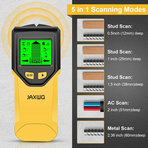 5 1 Stud Finder Wall Scanner - in Stud Finder Tool w/Microprocessor Chip and HD LCD Display, Stud Detector Beam Finders