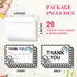 FTRZX 20 Pack 005 Video Games Kids Thank You Cards, Gamer Thank You Card For Birthday Party, Kids Birthday Cards Fill