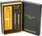 Luxury Ballpoint Pen Gift Set, 24K Gold Trim, Black Ink Refills, Fancy Writing Pens for Men Women, Christmas Silver