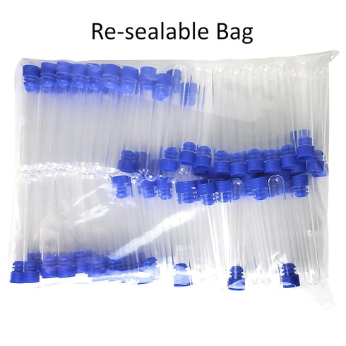 Clear Plastic Test Tube with Cap, 10 ml (100 pcs), 16x100mm