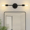 FadimiKoo 2-Light Black Bathroom Lighting Over Mirror, Modern Sconces Wall Light Fixtures,