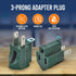 4 Piece 3-Prong to 2-Prong Grounding Adapter Plug for Wall Outlets, Converters for Electrical, Household, Industrial Use