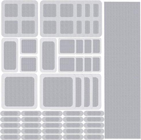 6.56ft + 20 pcs Windows Screen Repair Tape Patches, VEINARDYL Self-Adhesive Stickers for Repairing Holes