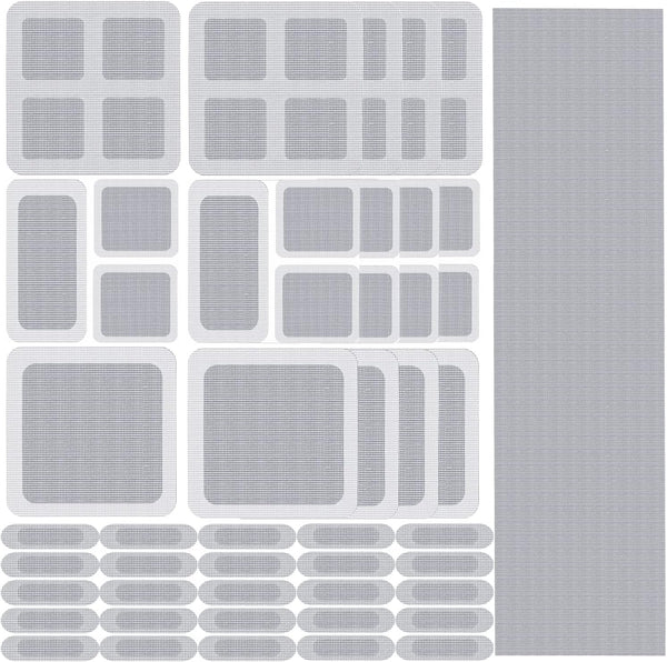 6.56ft + 20 pcs Windows Screen Repair Tape Patches, VEINARDYL Self-Adhesive Stickers for Repairing Holes