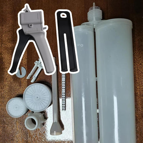 CNBTR 50ml Dispenser for 1:1/1:2 AB Cartridges Plastic Tubes Adhesive Impression Mixing Dispensing
