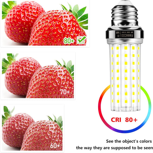 LED Corn Light Bulb, 150W Equivalent, 2000 Lumen, 6500K Cool Daylight, E26/E27 Base, Pack of 4
