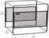 Mind Reader Hanging File Folder Organizer, Metal Mesh Desktop Storage for Office, 13" L x 9.75" W x 10.25" H, Black