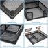 Desk Drawer Organizer Tray, Adjustable 6 Grid Metal Mesh Storage Box for Office, Home, School Supplies, 12.6X9X1.9