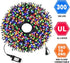 MZD8391 105FT 300LEDs 8 100% (4 Sets Christmas Lights Outdoor Indoor String Lights Modes Memory Function for Christmas