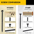 Mywish 50Pcs #14 x 6 Inch Heavy Duty Wood Screws Assortment Kit, Black Timber Screws with Hex Socket Included