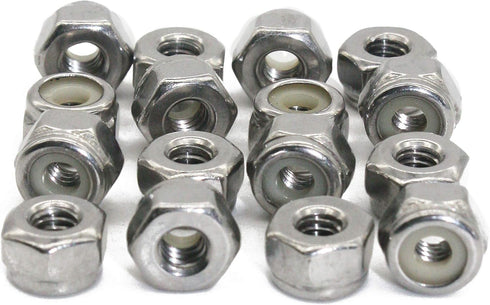 #4-40 UNC Nylon Insert Lock Nut, 18-8 Stainless Steel, Plain (Pack of 100) by Fullerkreg