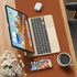 glodentai 25in*13in) Leather Desk pad Protector, Office Mat, Large Mouse Mat, Non-Slip PU Leather Blotter, Laptop Desk