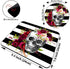 Gaming Mouse Pad and Coasters Set, Skull Flower Mousepad, Non-Slip Rubber Rectangle Mouse Pad