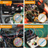 100PCS Heat Shrink Spade Connectors, 12-10AWG Female Male Fully Insulated Terminals Wire Crimp Connectors Kit