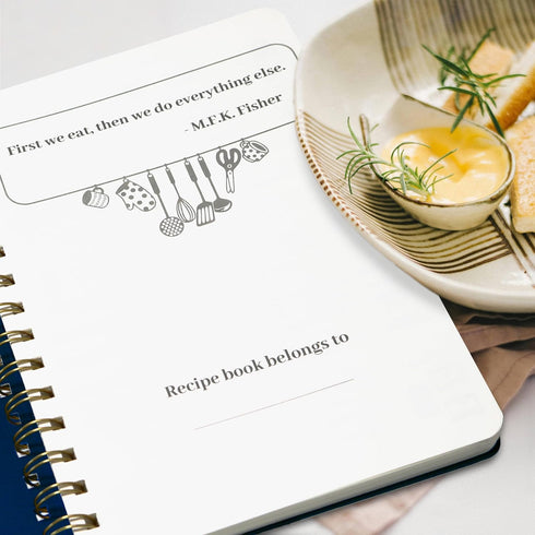 Perfect Blank Recipe Book, Hardcover Personal Recipe Notebook to Write Your Own Recipes, Holds 144 Exclusive Formulas