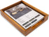 KOLWOVEN Wood Letter Tray, Dark Brown Load Documents Tray for Office Desktop Organizer, File & Paper Holder