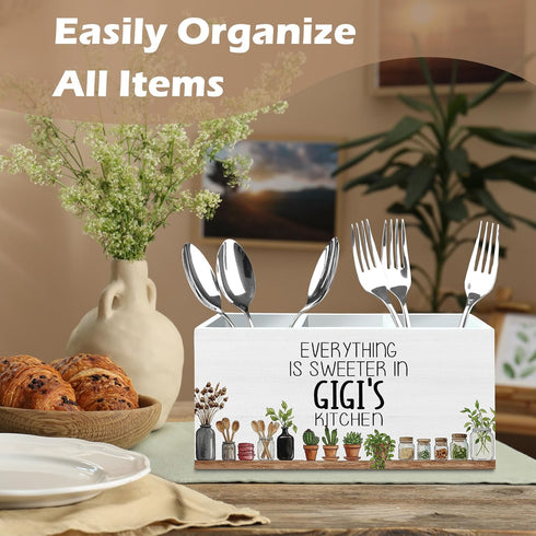 Countertop, Counter DILSJ Gigi Gifts Kitchen Utensil Holder for Gigi Gifts from Grandkids, Best Grandma Gift