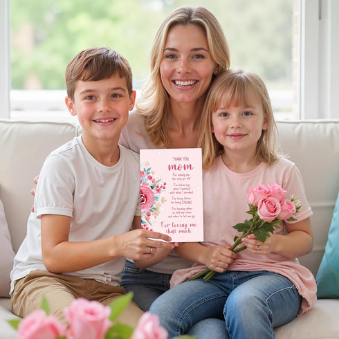 Mothers Day Card for Stepmom, Heartfelt Mother's Day Cards for Mom, Stepmom, Mother in Low or Godmother, Mother's Day