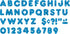 Trend Enterprises "4" Sparkle Uppercase Ready Letters Set", Blue