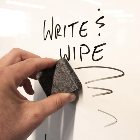 Flipside Products Large 24" x 36" Dry Erase Reusable Sheet with Black Marker and Eraser Cap, Peel and Stick
