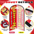 HunnmingRe 15 ft Breakfast Burritos Feather Flag Kit Breakfast Burritos Sign Mexican Food Swooper Flag Banner