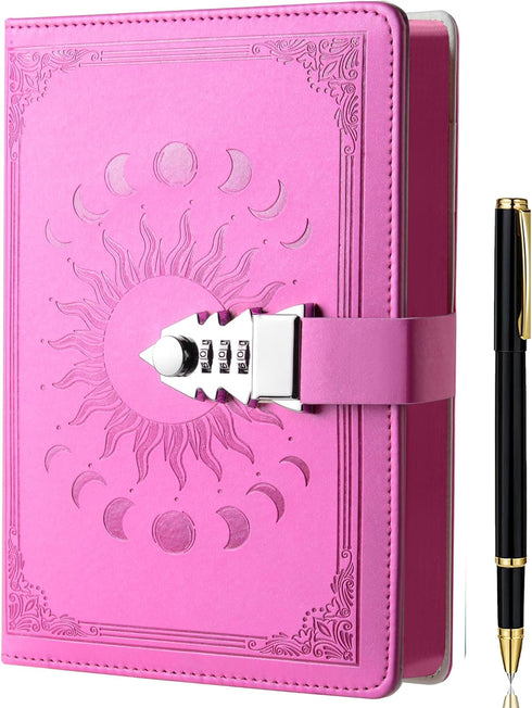 ZXHQ Journal with Lock for Girls Women,A5 224 Pages Lock Diary, Colorful