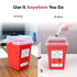 Alcedo Sharps Container 3-Pack for Home Use, 1 Quart Plus Biohazard Needle and Syringe Disposal, Portable for Travel