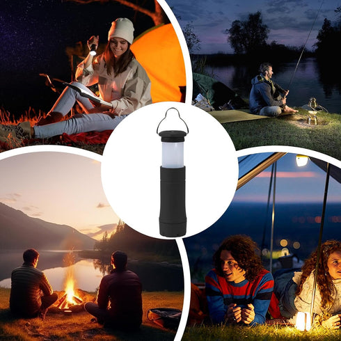 Generic 2-in-1 Camping Lamps Battery Operated Work Lantern, Flashlight | Portable Tent Light, Detachable Hook LED