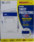 C-Line Top Loading Heavyweight Poly No-Hole Sheet Protectors, 8.5 x 11 Inches, 25 per Box