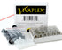 Vivaplex 24 Clear 2 ml (5/8 Dram) Glass Bottles with Black Caps and Orifice Reducers