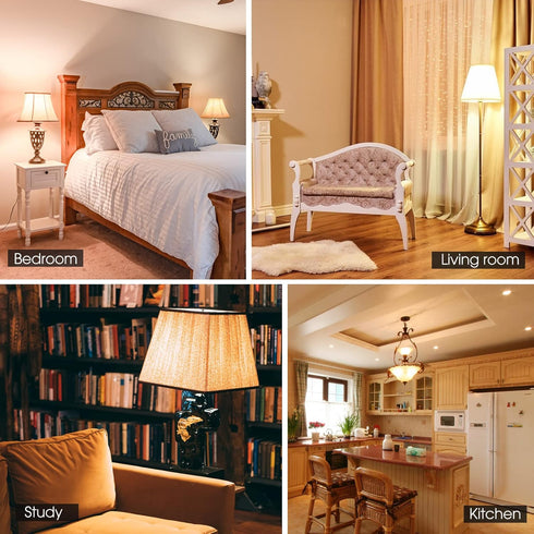 E ENERGETIC LIGHTING Dimmable Light Bulbs, 60W Equivalent, 3000K Warm White, E26 Base, 8.5W, 800 Lumens, 12 Pack